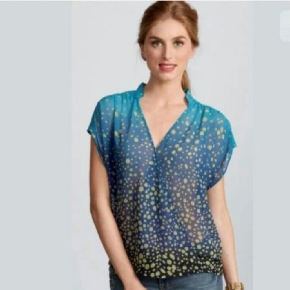 CABI OMBRE' bubbles blouse small #334